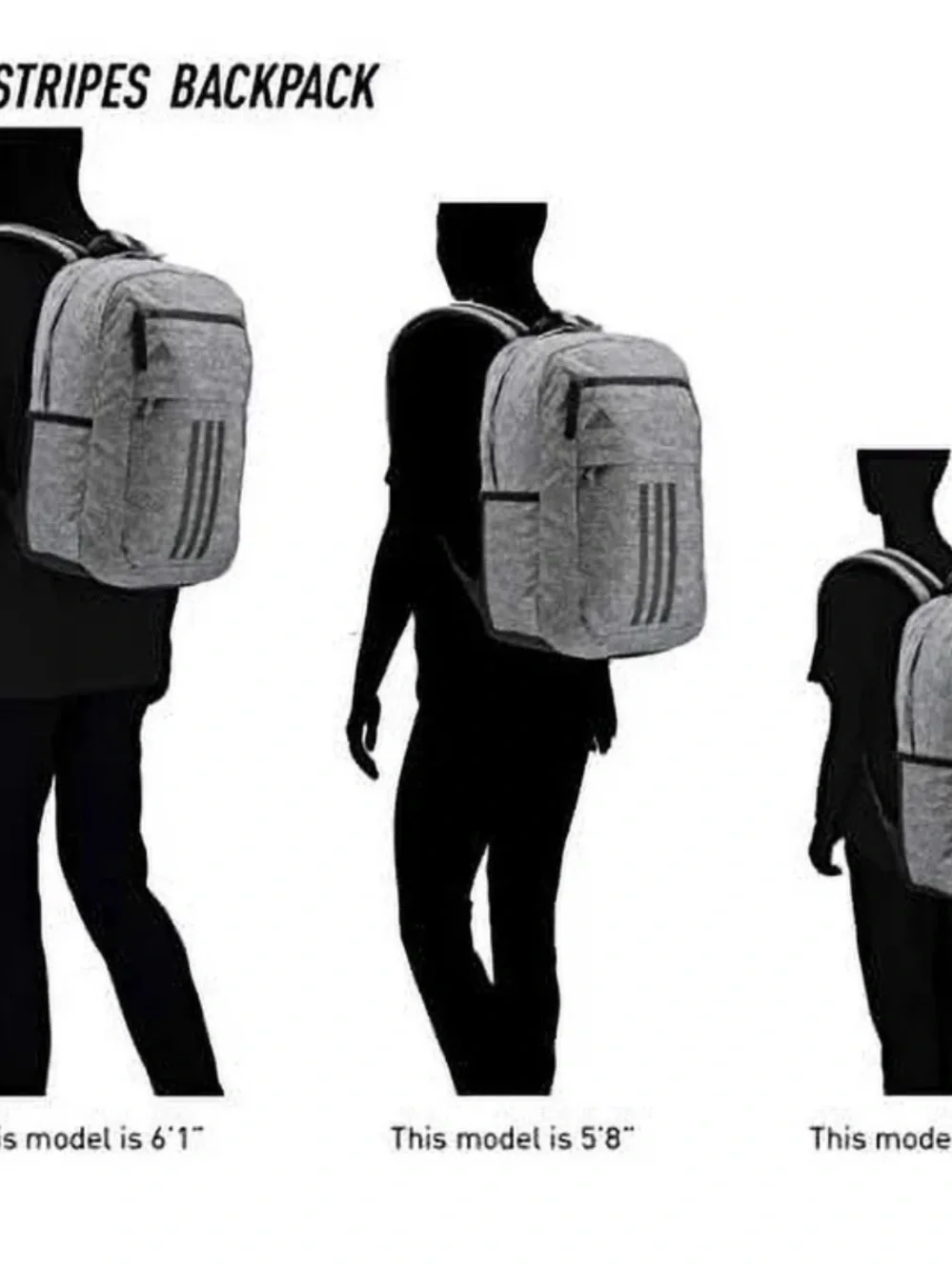 adidas White Backpack with Blush Stripe Accents